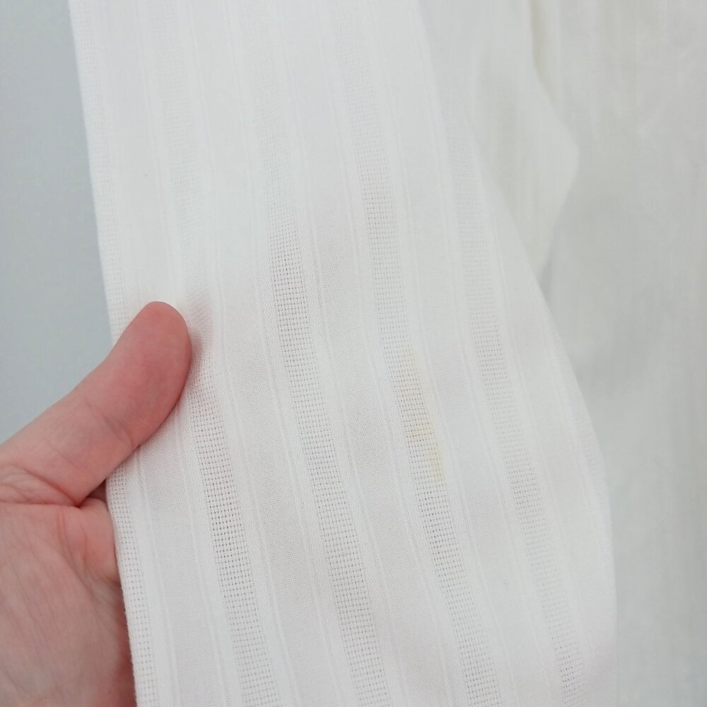 VTG Christian Dior White Striped Pajama Set CD Embroidered Pocket Designer Large - Picture 10 of 14